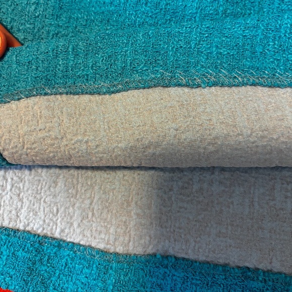 Zara neon turquoise blue boucle textured chain trim A-line mini skirt NWT - Picture 7 of 10